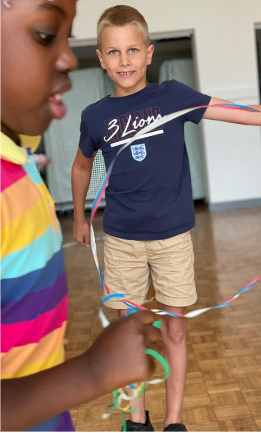 Student partaking in carnival day